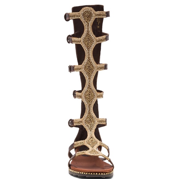 new ❦ Rebels ❦ Tall Festival Gladiators Sandals ❦ - Picture 3 of 14